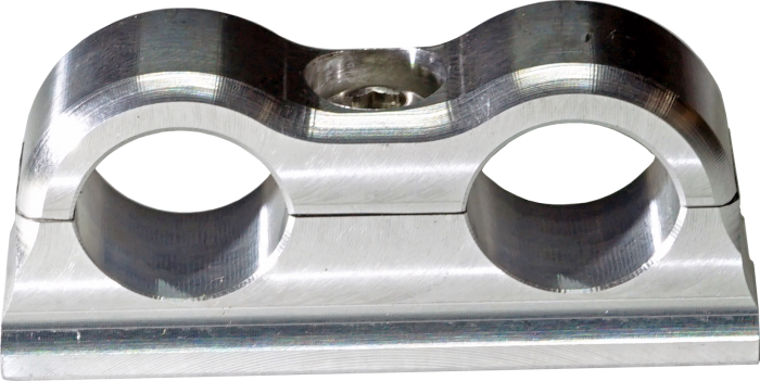 Billet Line Clamp DUAL -6AN, FIXED