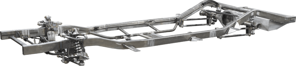 scotts hotrods 49-51 ford shoebox coilover chassis mandrel bent frame rails