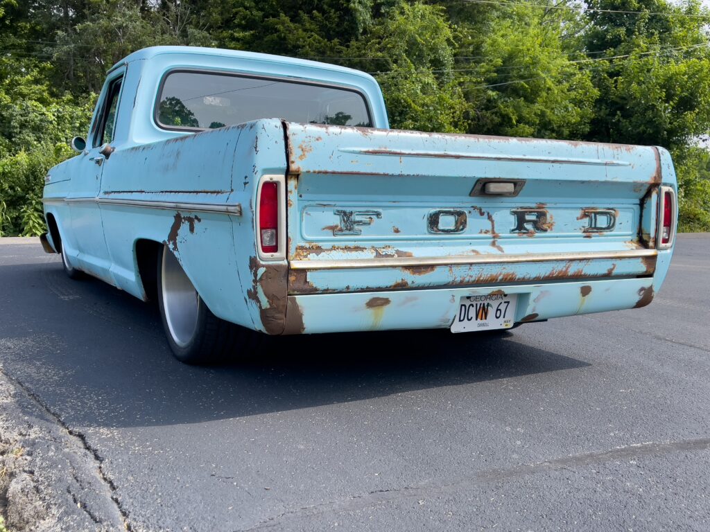 Scott Buehler Patina Bumpside 67 F100 Scott's Hotrods Coilover Chassis