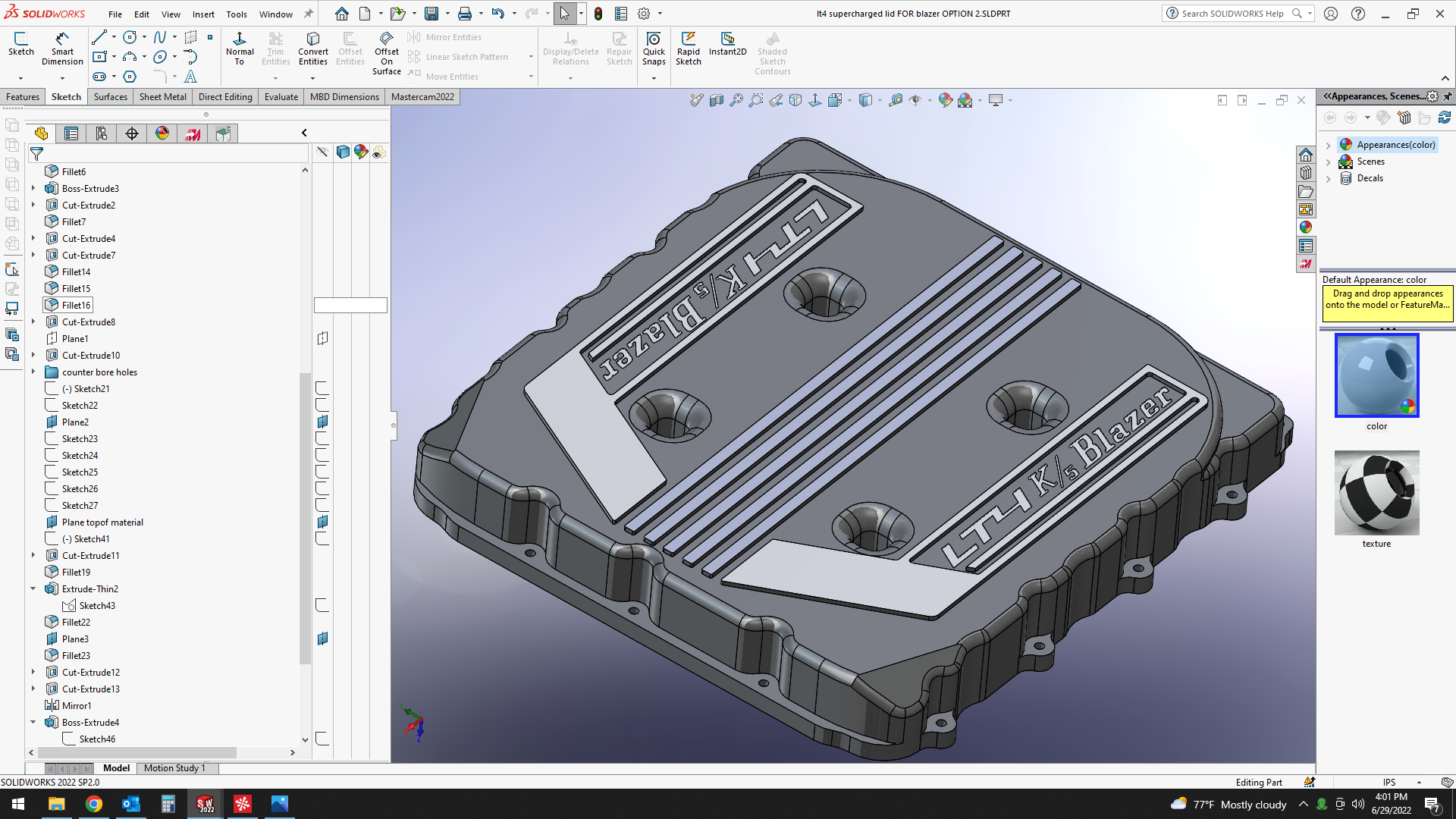 Custom LT4 Supercharger Lid