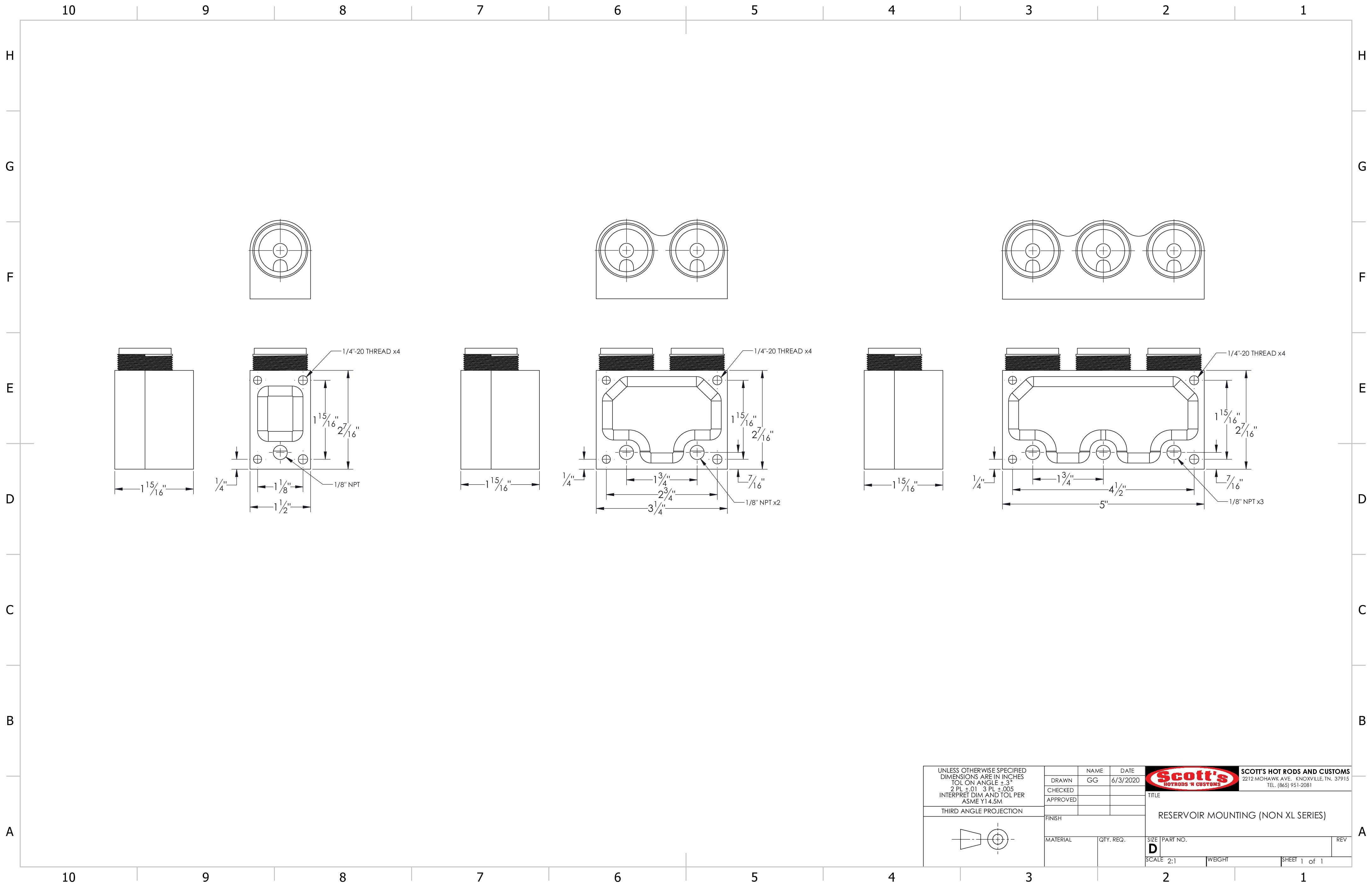 RESERVOIR MOUNTING DRAWING OG