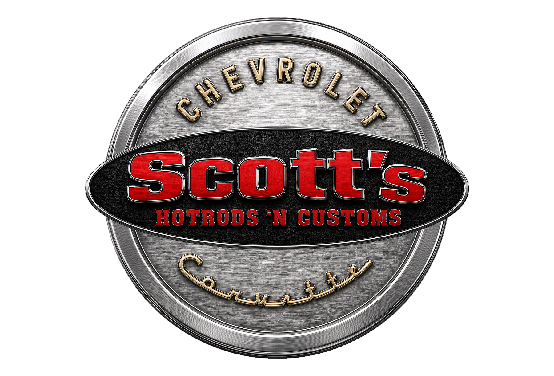 scotts hotrods c1 corvette badge